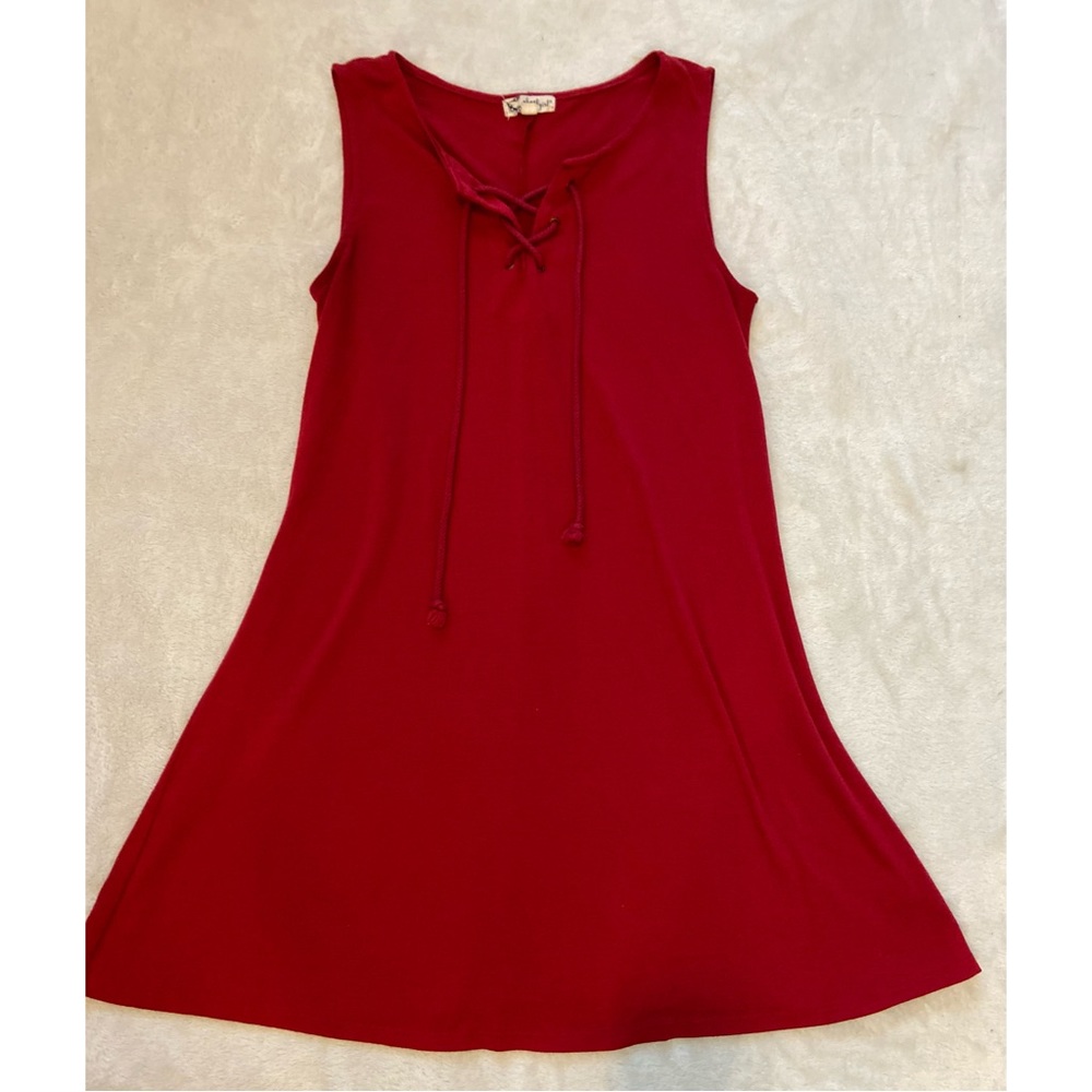 Ladies Red Tunic Dress